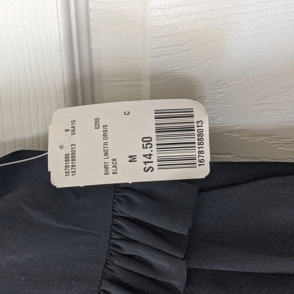 Forever 21 Black Mini Dress Ruffle Trim Sleeveless Party Cocktail M‎ - Picture 3 of 5